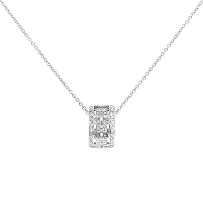 [⭐Lioran]PARENTESI NECKLACE SILVER DIAMOND