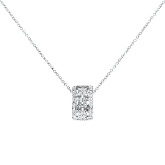 [⭐Lioran]PARENTESI NECKLACE SILVER DIAMOND