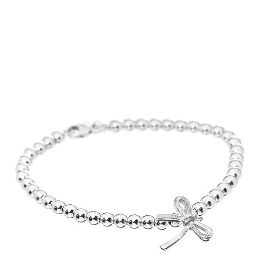 [Lioran]STERLING SILVER BOW BEAD BRACELET
