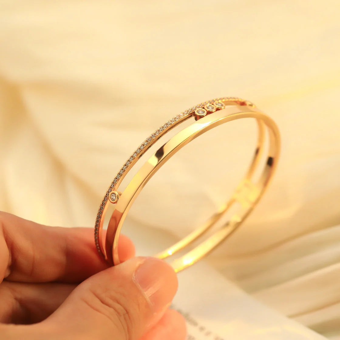 [⭐Lioran]Move Romane Diamond Bangle Bracelet