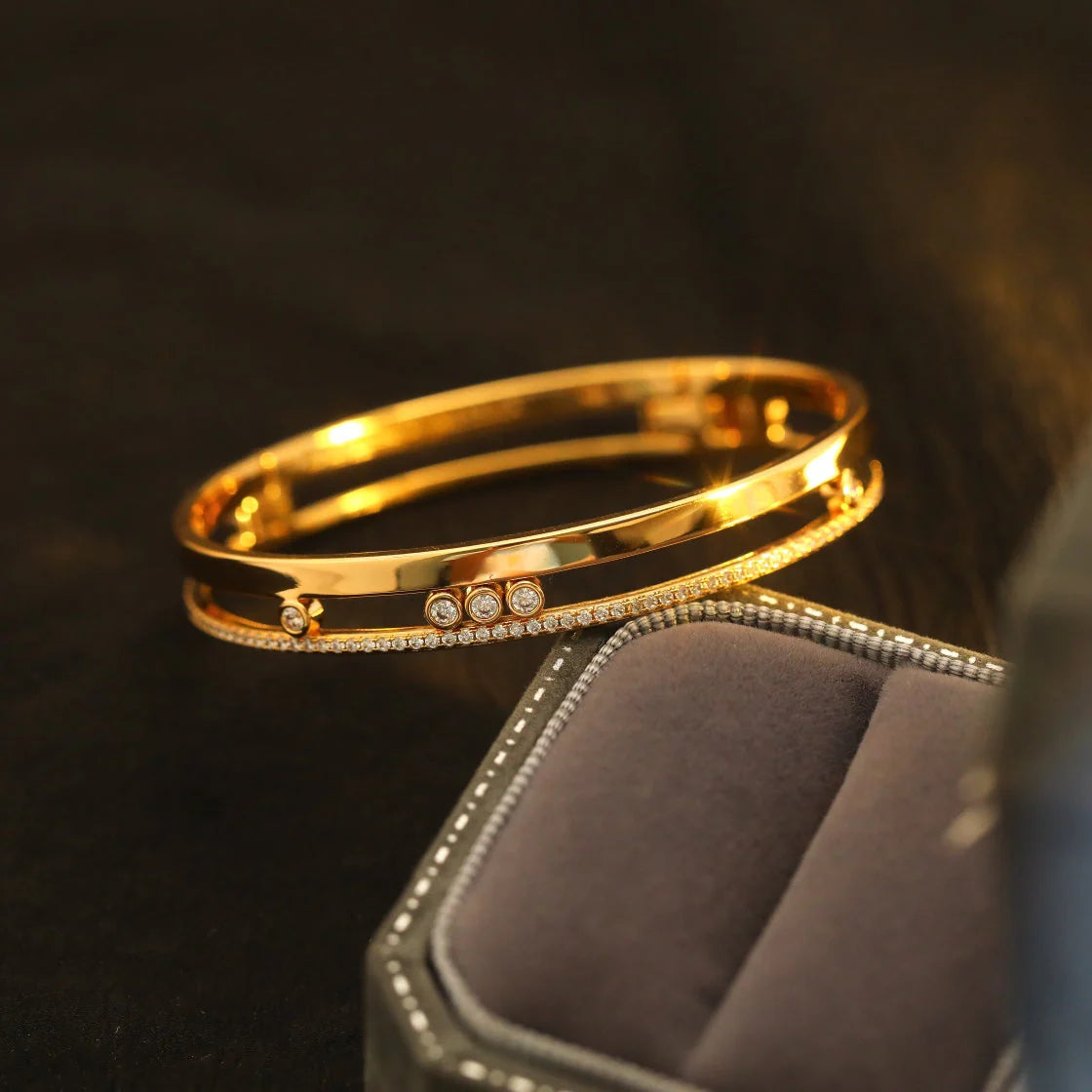 [⭐Lioran]Move Romane Diamond Bangle Bracelet