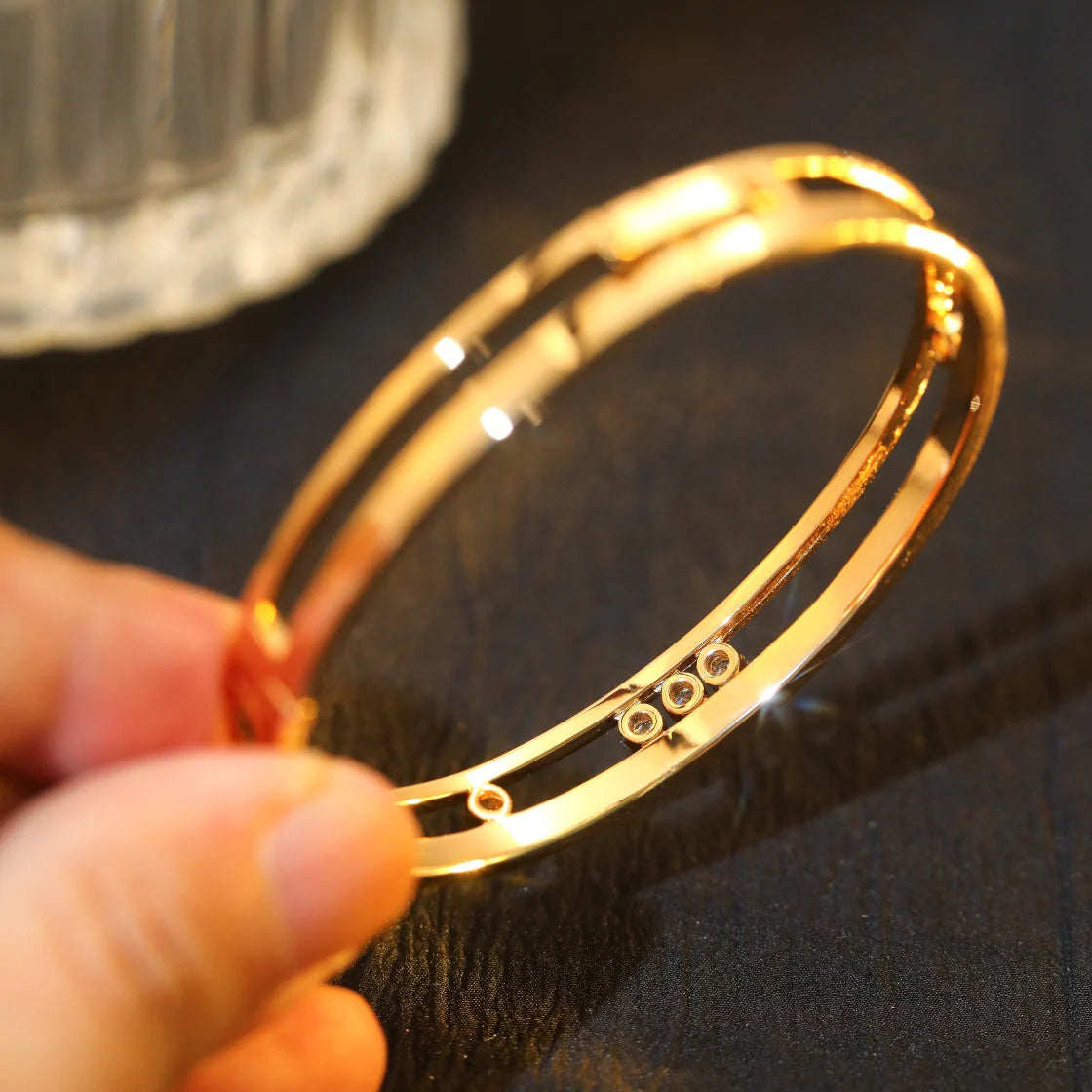 [⭐Lioran]Move Romane Diamond Bangle Bracelet