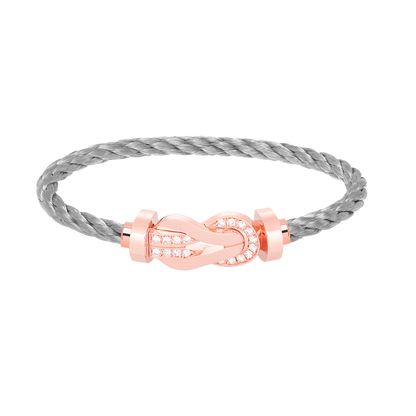 [⭐Lioran]CHANCE LARGE 8 FIGURE BUCKLE HALF DIAMOND BRACELET ROSE GOLD