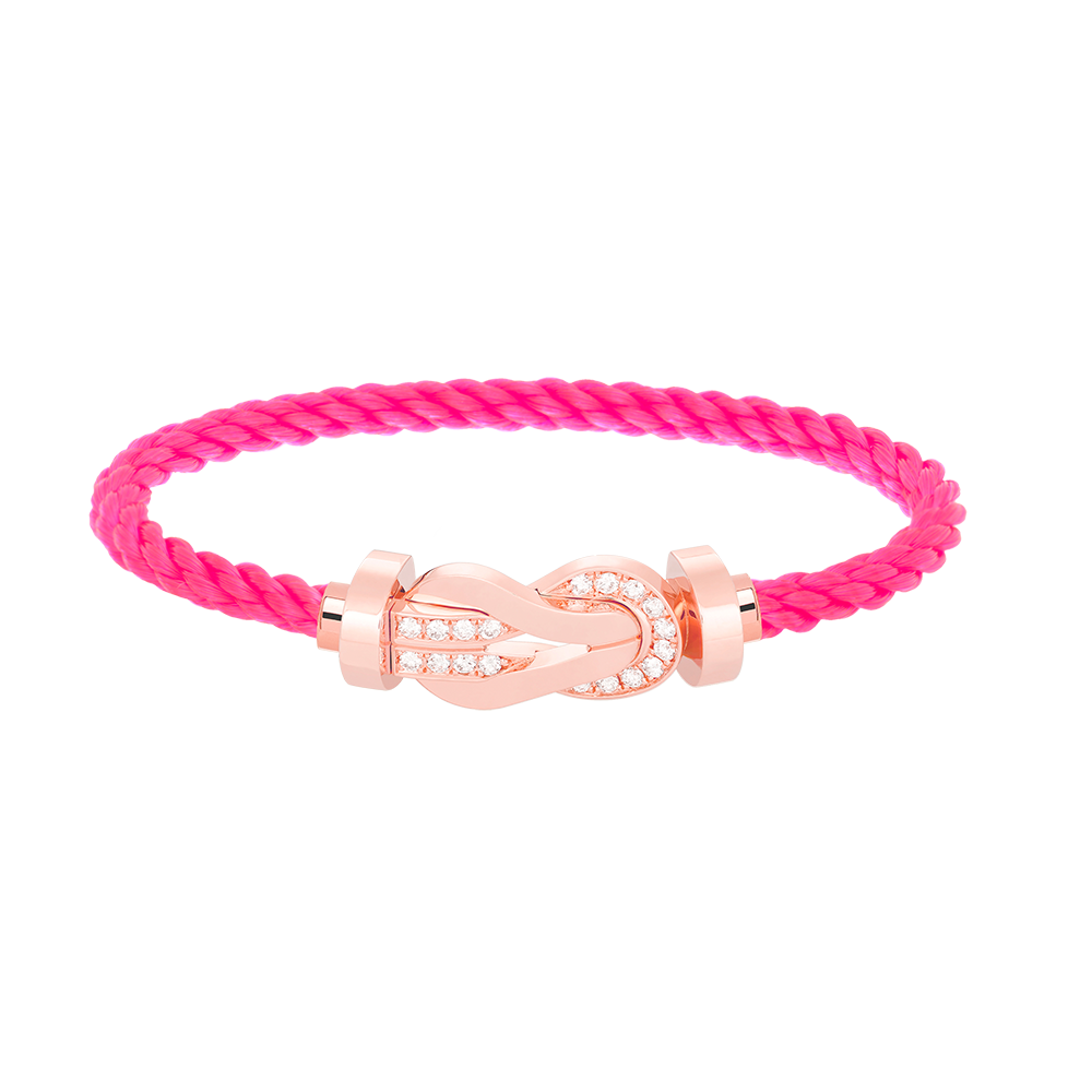 [⭐Lioran]CHANCE LARGE 8 FIGURE BUCKLE HALF DIAMOND BRACELET ROSE GOLD