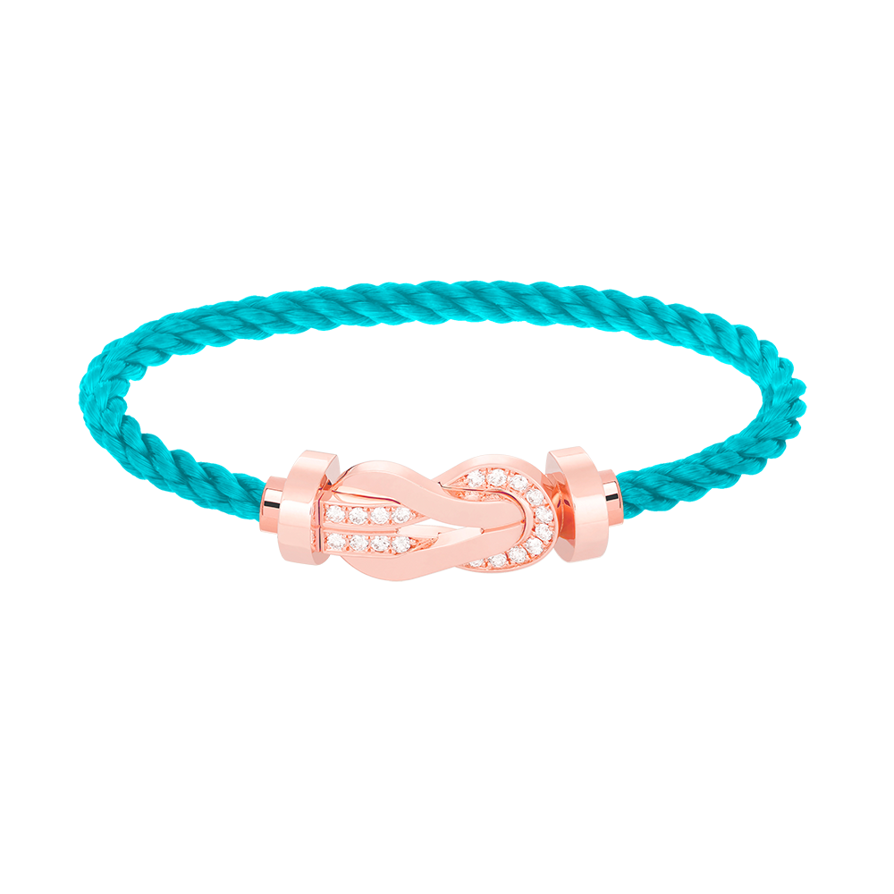 [⭐Lioran]CHANCE LARGE 8 FIGURE BUCKLE HALF DIAMOND BRACELET ROSE GOLD