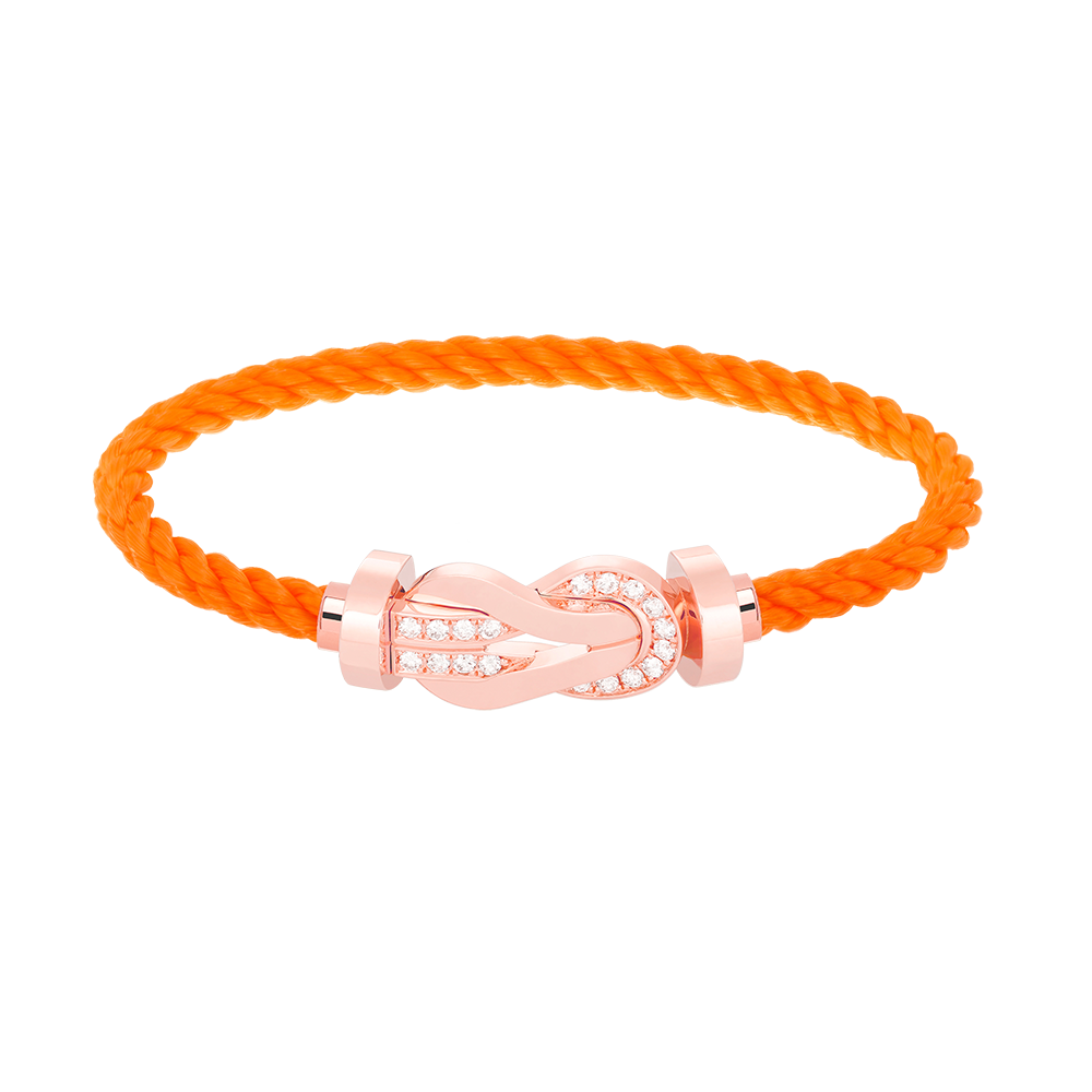 [⭐Lioran]CHANCE LARGE 8 FIGURE BUCKLE HALF DIAMOND BRACELET ROSE GOLD