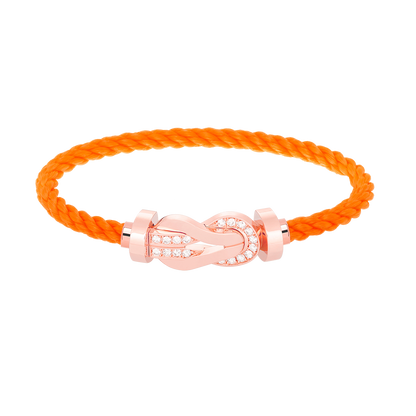 [⭐Lioran]CHANCE LARGE 8 FIGURE BUCKLE HALF DIAMOND BRACELET ROSE GOLD