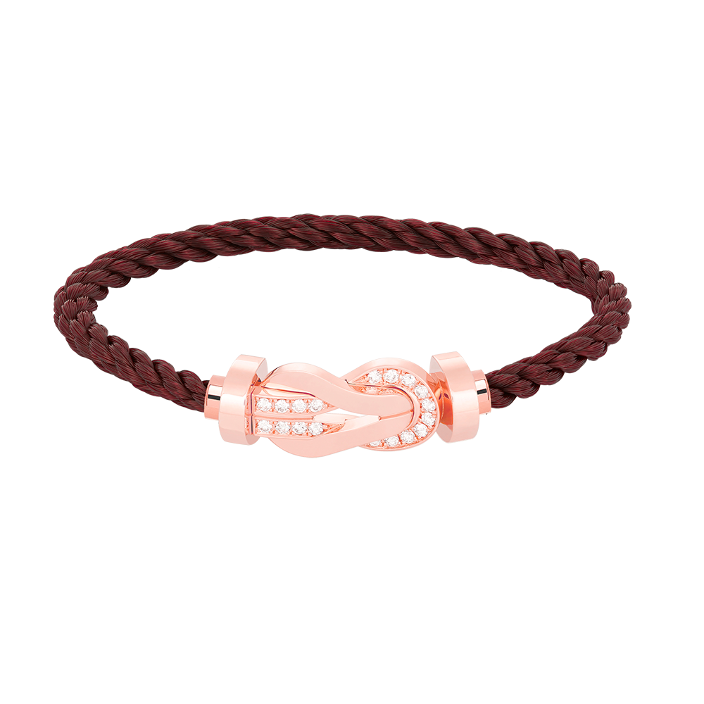 [⭐Lioran]CHANCE LARGE 8 FIGURE BUCKLE HALF DIAMOND BRACELET ROSE GOLD