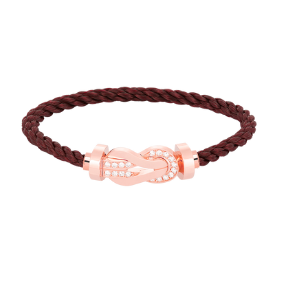 [⭐Lioran]CHANCE LARGE 8 FIGURE BUCKLE HALF DIAMOND BRACELET ROSE GOLD