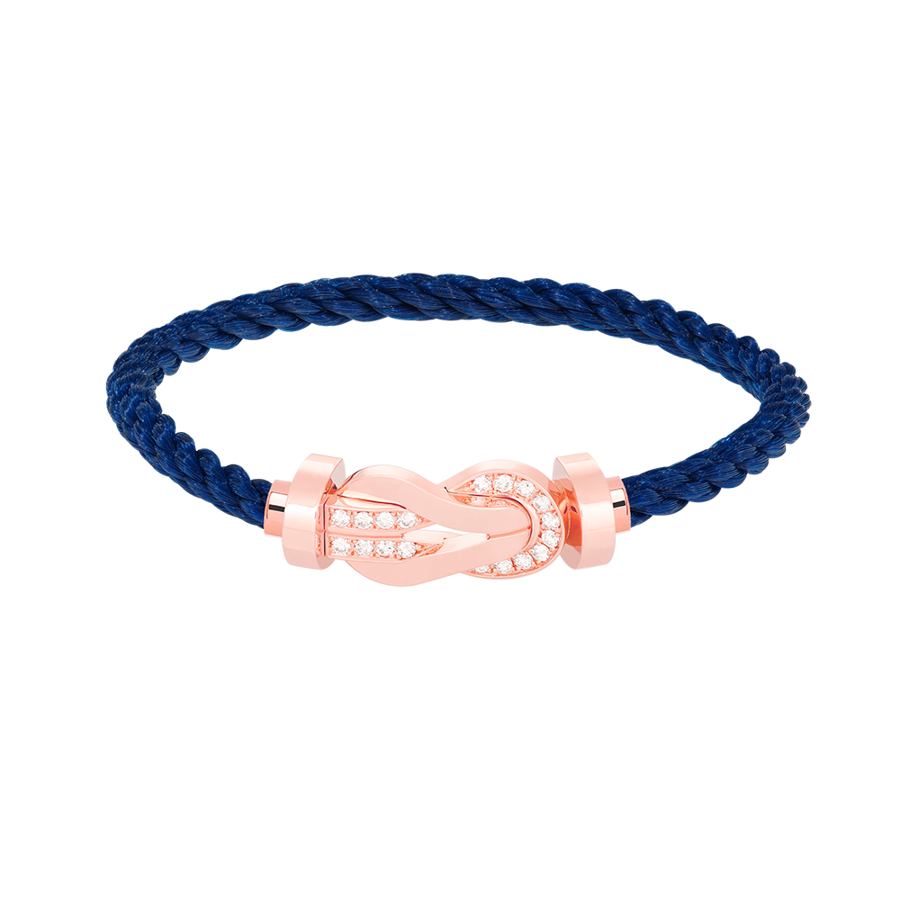 [⭐Lioran]CHANCE LARGE 8 FIGURE BUCKLE HALF DIAMOND BRACELET ROSE GOLD