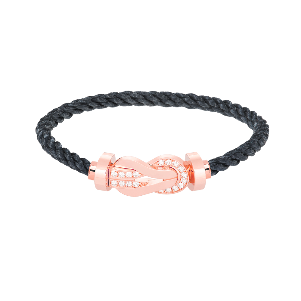 [⭐Lioran]CHANCE LARGE 8 FIGURE BUCKLE HALF DIAMOND BRACELET ROSE GOLD