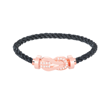 [⭐Lioran]CHANCE LARGE 8 FIGURE BUCKLE HALF DIAMOND BRACELET ROSE GOLD