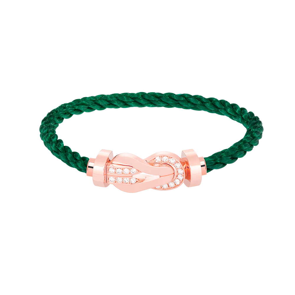 [⭐Lioran]CHANCE LARGE 8 FIGURE BUCKLE HALF DIAMOND BRACELET ROSE GOLD