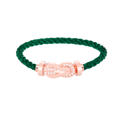 [⭐Lioran]CHANCE LARGE 8 FIGURE BUCKLE HALF DIAMOND BRACELET ROSE GOLD