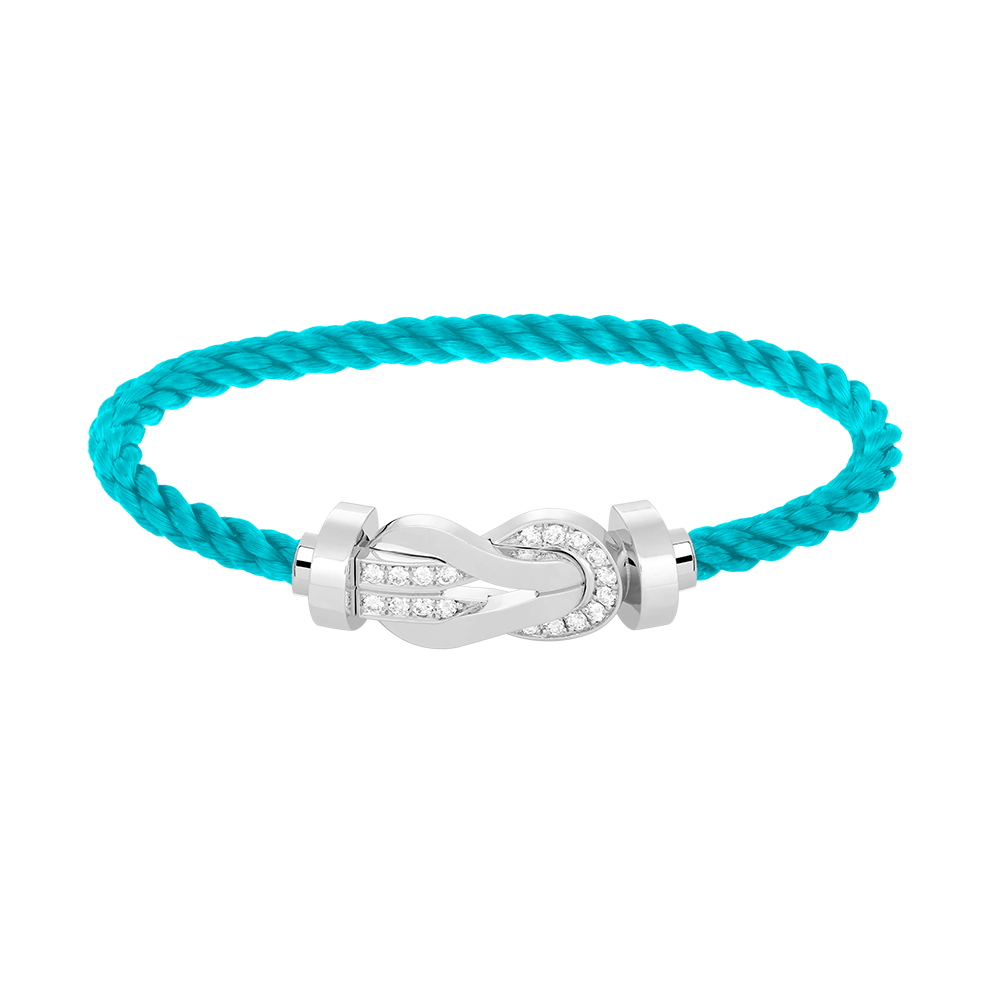 [⭐Lioran]CHANCE LARGE 8 FIGURE BUCKLE HALF DIAMOND BRACELET SILVER
