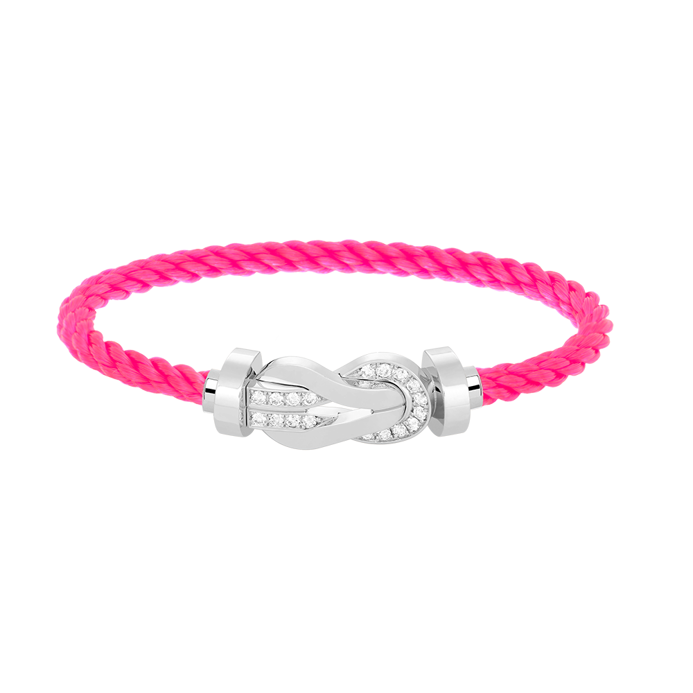 [⭐Lioran]CHANCE LARGE 8 FIGURE BUCKLE HALF DIAMOND BRACELET SILVER