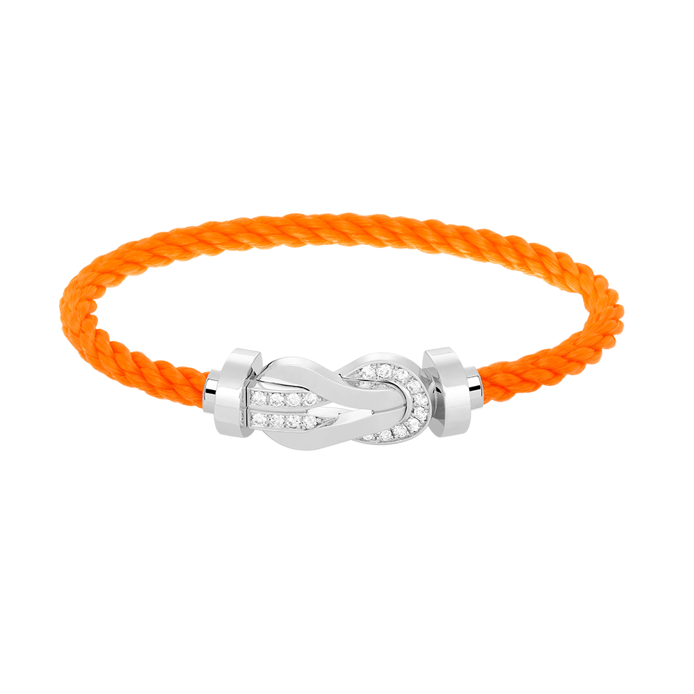 [⭐Lioran]CHANCE LARGE 8 FIGURE BUCKLE HALF DIAMOND BRACELET SILVER