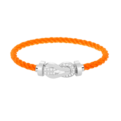 [⭐Lioran]CHANCE LARGE 8 FIGURE BUCKLE HALF DIAMOND BRACELET SILVER