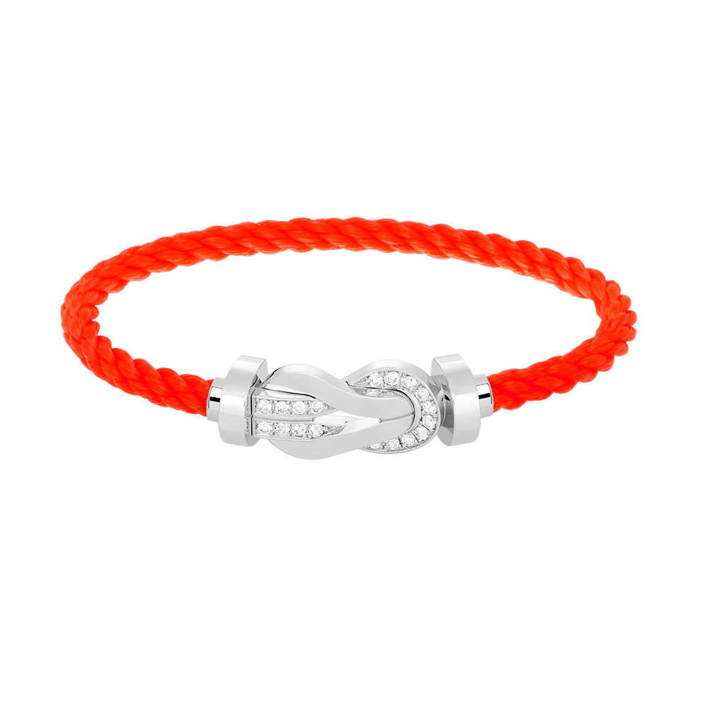 [⭐Lioran]CHANCE LARGE 8 FIGURE BUCKLE HALF DIAMOND BRACELET SILVER