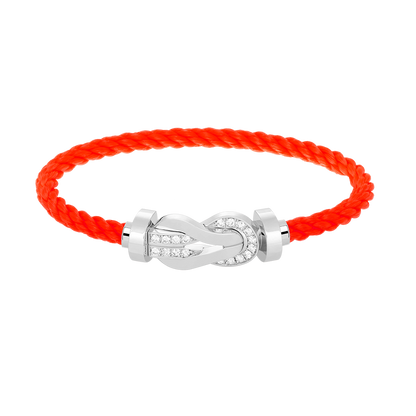 [⭐Lioran]CHANCE LARGE 8 FIGURE BUCKLE HALF DIAMOND BRACELET SILVER