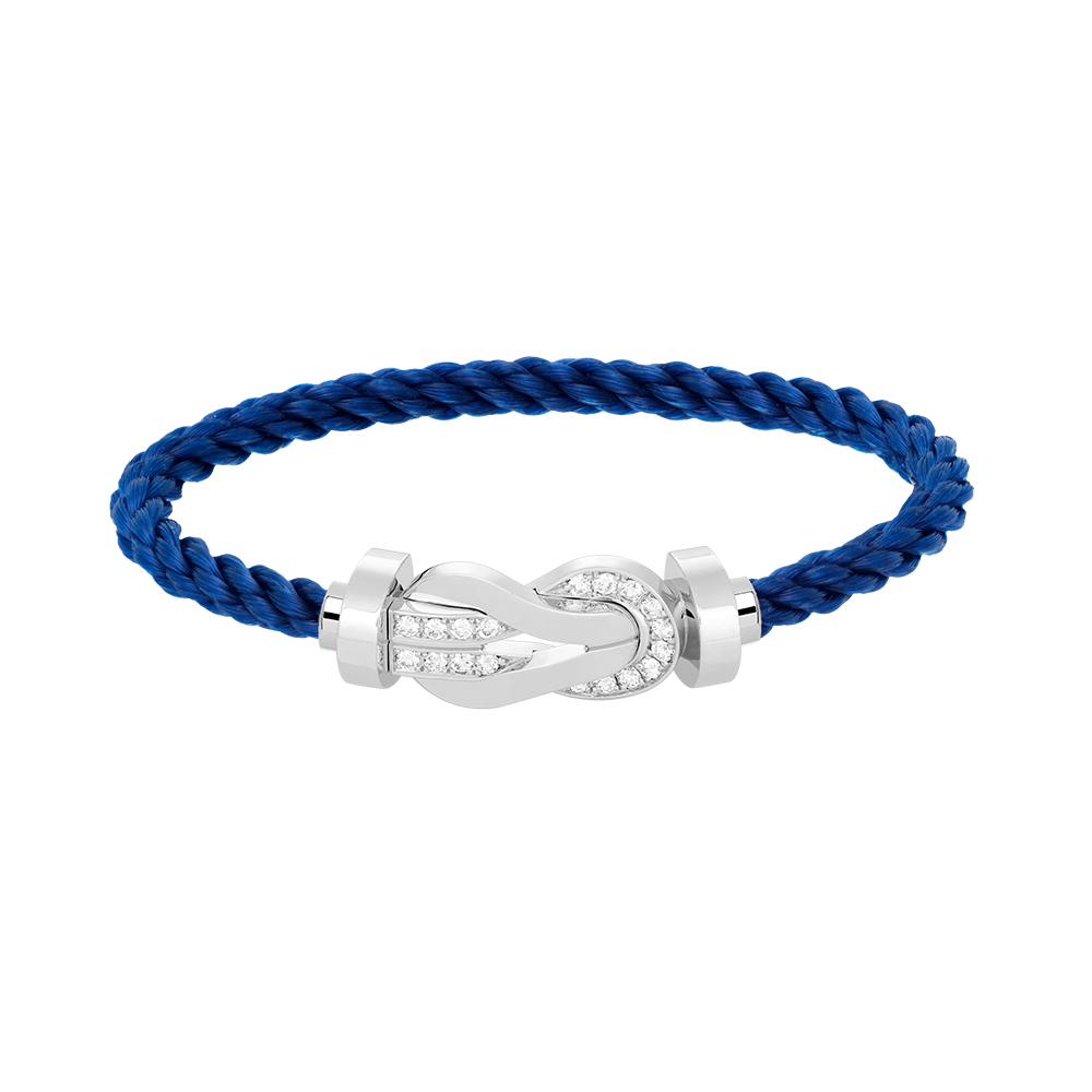 [⭐Lioran]CHANCE LARGE 8 FIGURE BUCKLE HALF DIAMOND BRACELET SILVER