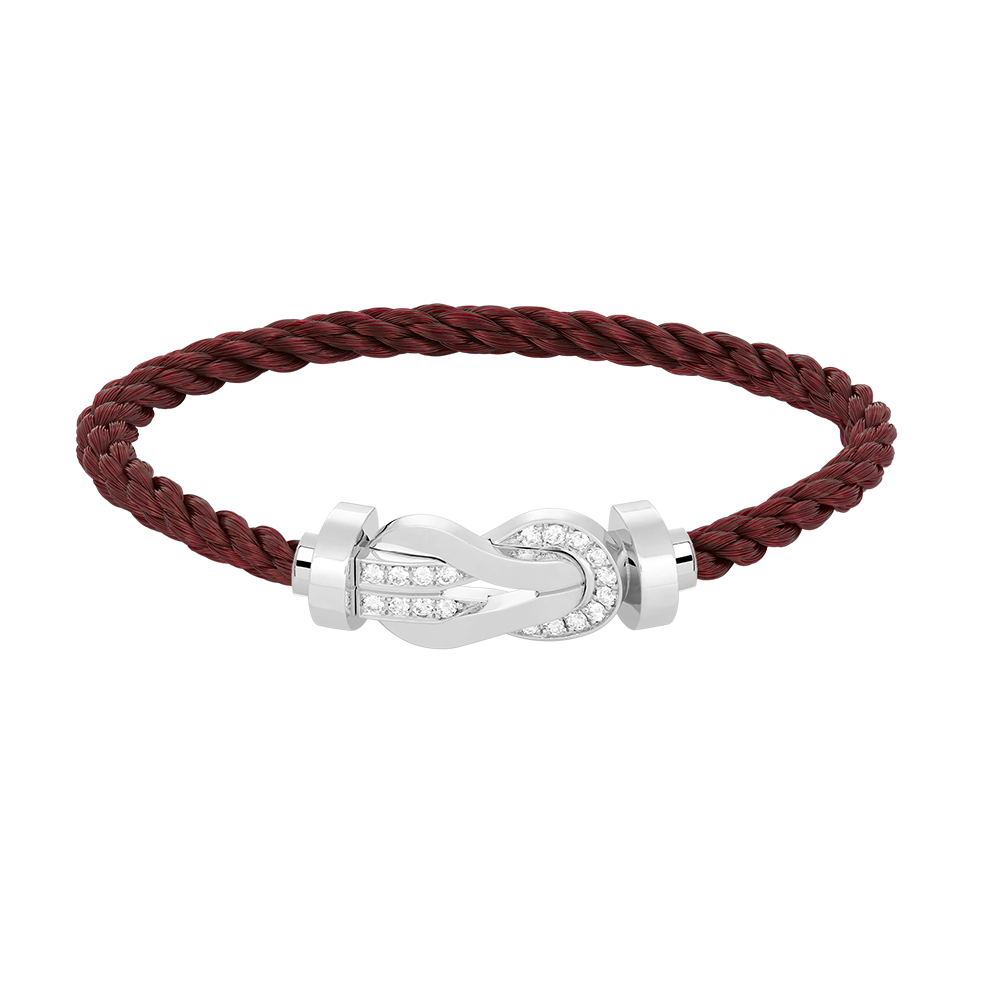 [⭐Lioran]CHANCE LARGE 8 FIGURE BUCKLE HALF DIAMOND BRACELET SILVER