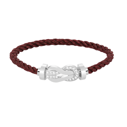 [⭐Lioran]CHANCE LARGE 8 FIGURE BUCKLE HALF DIAMOND BRACELET SILVER