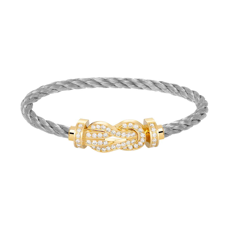 [⭐Lioran]CHANCE LARGE 8 FIGURE BUCKLE FULLDIAMOND BRACELET GOLD