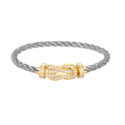[⭐Lioran]CHANCE LARGE 8 FIGURE BUCKLE FULLDIAMOND BRACELET GOLD