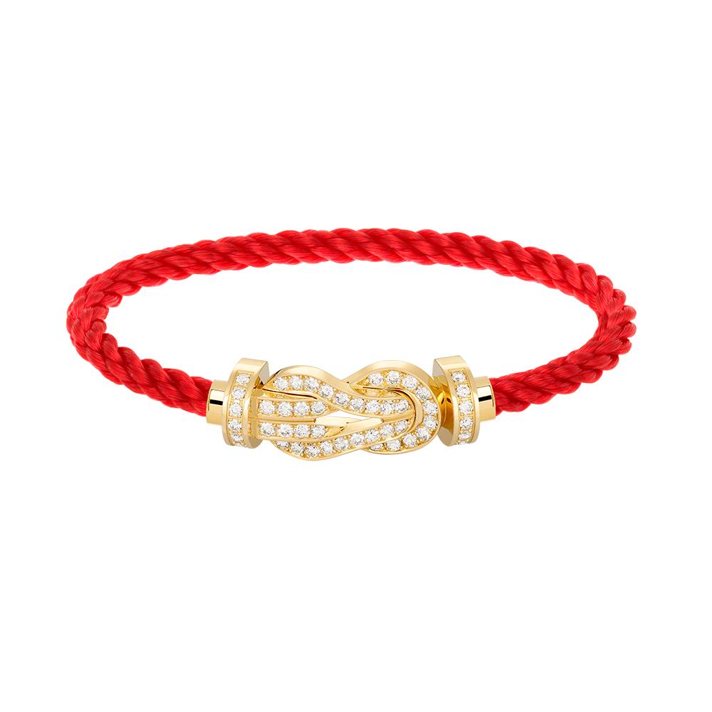 [⭐Lioran]CHANCE LARGE 8 FIGURE BUCKLE FULLDIAMOND BRACELET GOLD