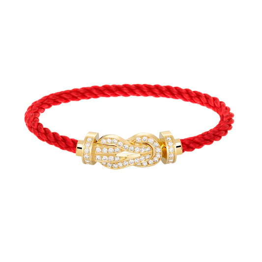 [⭐Lioran]CHANCE LARGE 8 FIGURE BUCKLE FULLDIAMOND BRACELET GOLD