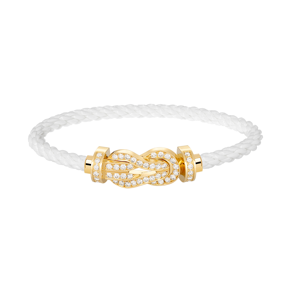 [⭐Lioran]CHANCE LARGE 8 FIGURE BUCKLE FULLDIAMOND BRACELET GOLD