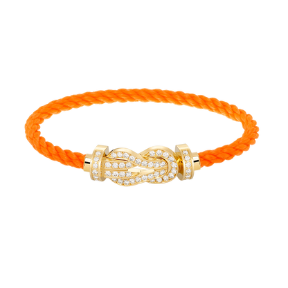 [⭐Lioran]CHANCE LARGE 8 FIGURE BUCKLE FULLDIAMOND BRACELET GOLD