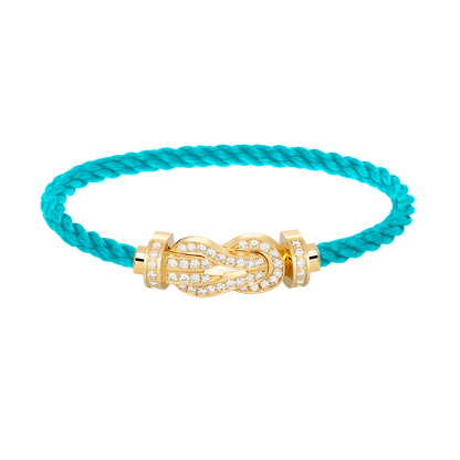 [⭐Lioran]CHANCE LARGE 8 FIGURE BUCKLE FULLDIAMOND BRACELET GOLD