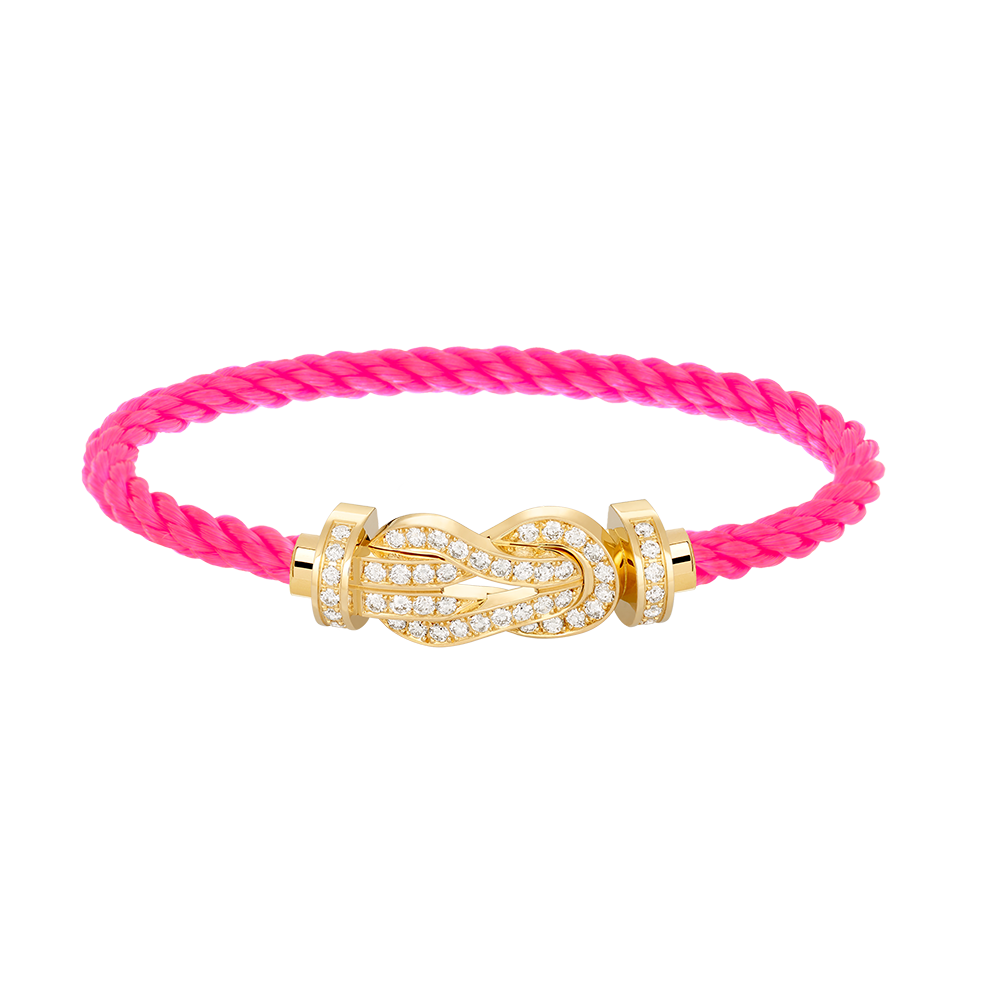 [⭐Lioran]CHANCE LARGE 8 FIGURE BUCKLE FULLDIAMOND BRACELET GOLD