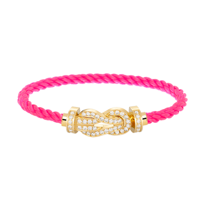 [⭐Lioran]CHANCE LARGE 8 FIGURE BUCKLE FULLDIAMOND BRACELET GOLD