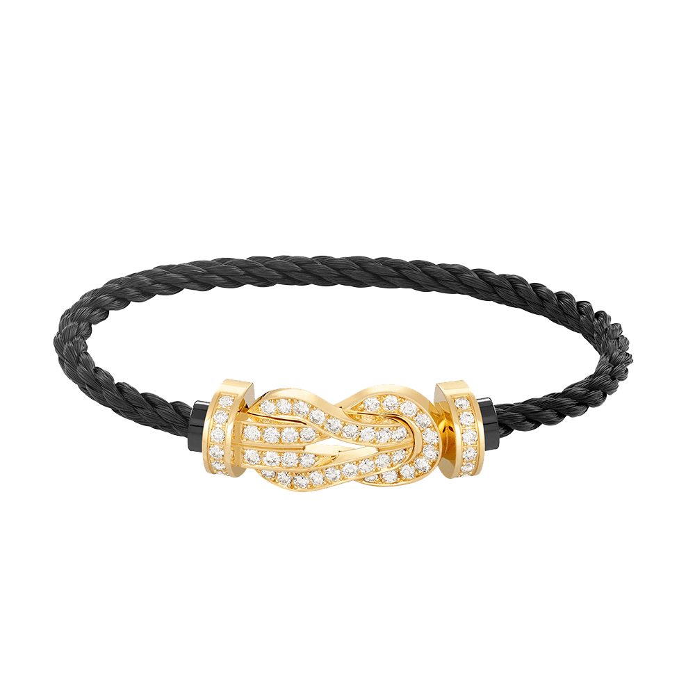 [⭐Lioran]CHANCE LARGE 8 FIGURE BUCKLE FULLDIAMOND BRACELET GOLD
