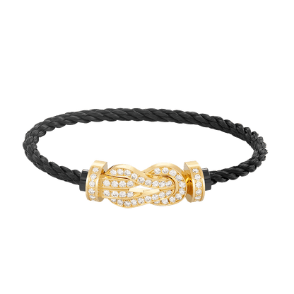 [⭐Lioran]CHANCE LARGE 8 FIGURE BUCKLE FULLDIAMOND BRACELET GOLD