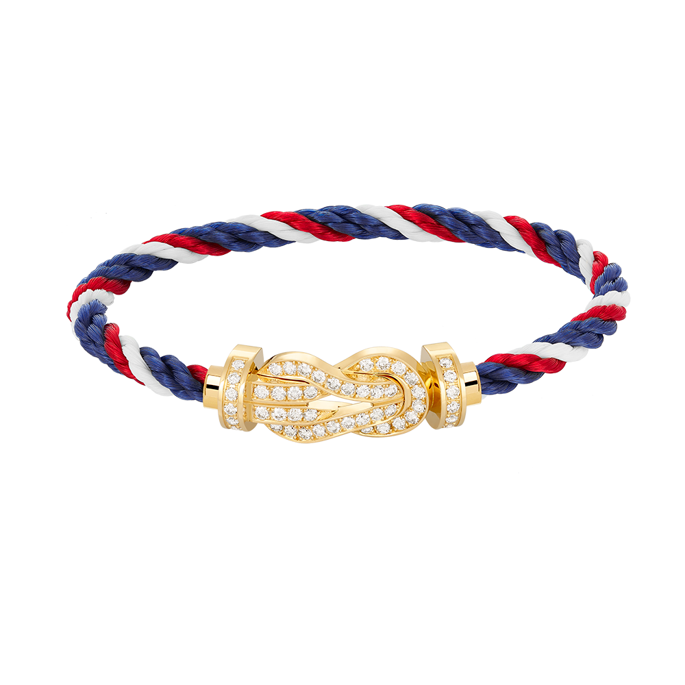 [⭐Lioran]CHANCE LARGE 8 FIGURE BUCKLE FULLDIAMOND BRACELET GOLD