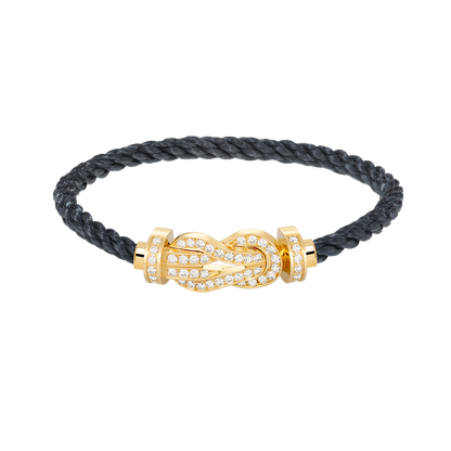 [⭐Lioran]CHANCE LARGE 8 FIGURE BUCKLE FULLDIAMOND BRACELET GOLD