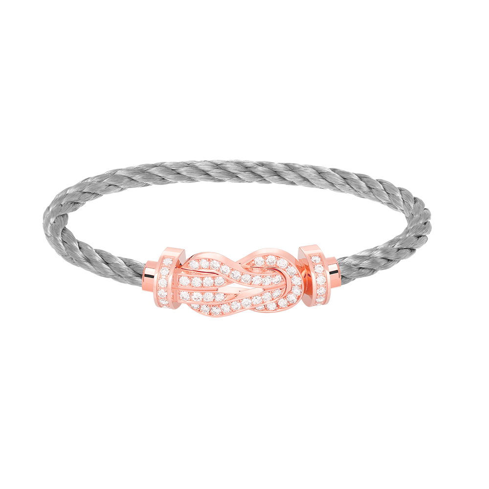 [⭐Lioran]CHANCE LARGE 8 FIGURE BUCKLE FULL DIAMOND BRACELET ROSE GOLD