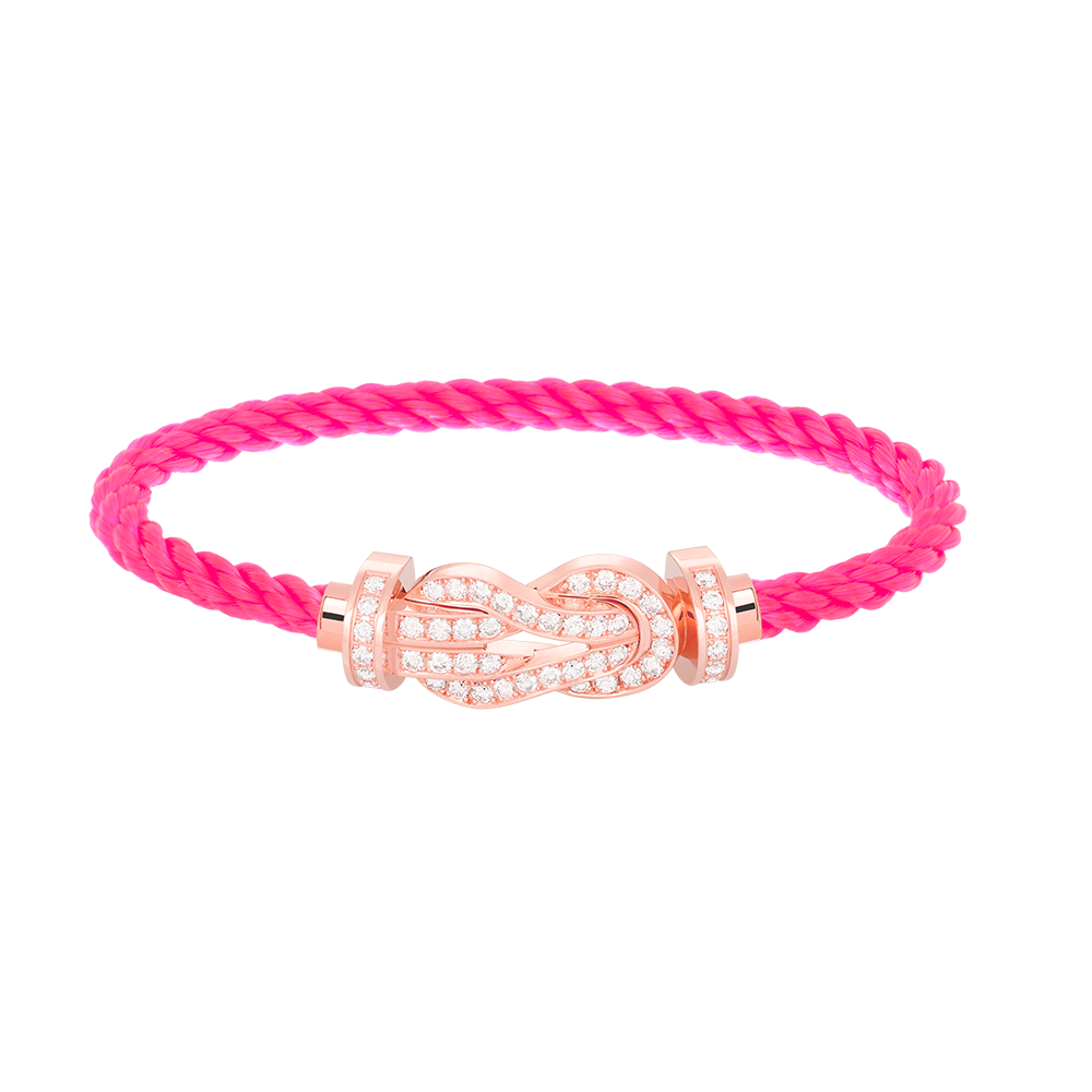 [⭐Lioran]CHANCE LARGE 8 FIGURE BUCKLE FULL DIAMOND BRACELET ROSE GOLD
