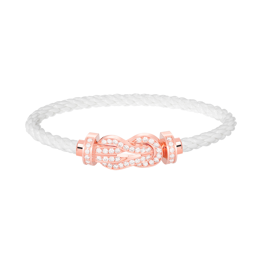 [⭐Lioran]CHANCE LARGE 8 FIGURE BUCKLE FULL DIAMOND BRACELET ROSE GOLD