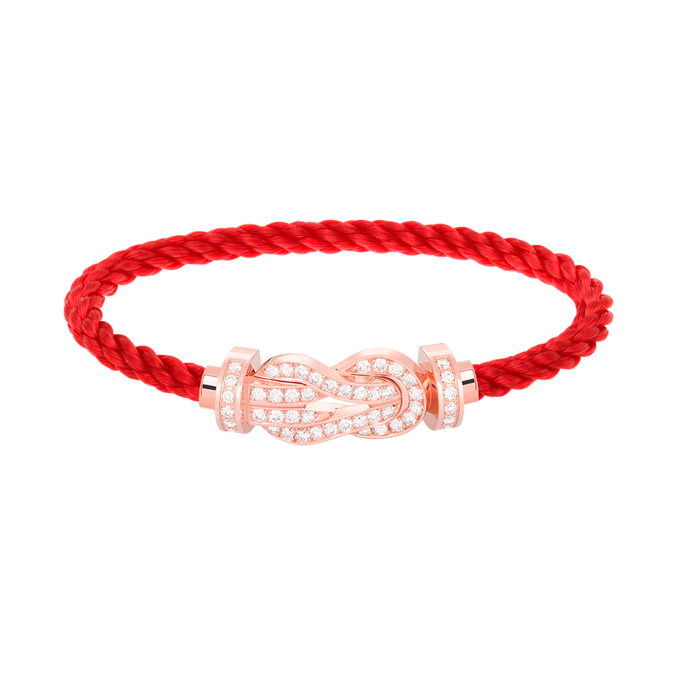 [⭐Lioran]CHANCE LARGE 8 FIGURE BUCKLE FULL DIAMOND BRACELET ROSE GOLD