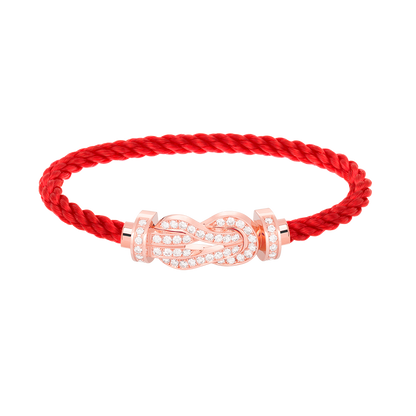 [⭐Lioran]CHANCE LARGE 8 FIGURE BUCKLE FULL DIAMOND BRACELET ROSE GOLD