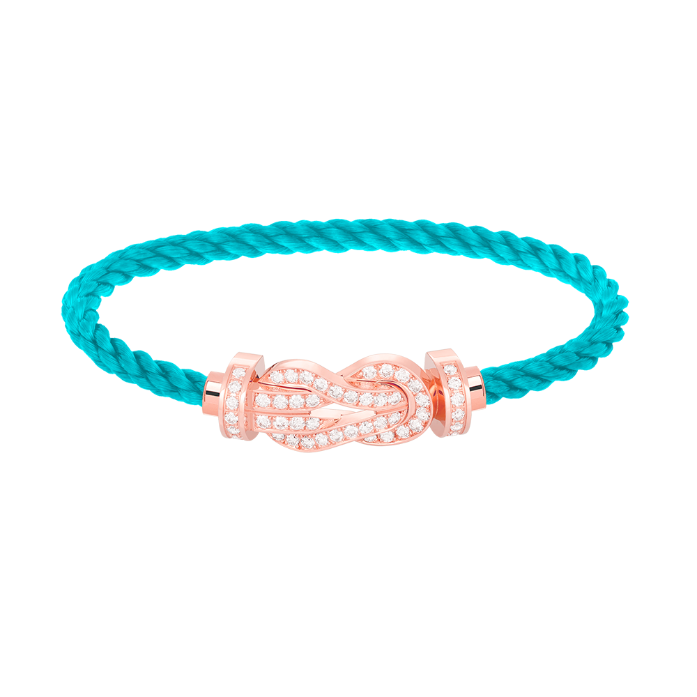 [⭐Lioran]CHANCE LARGE 8 FIGURE BUCKLE FULL DIAMOND BRACELET ROSE GOLD