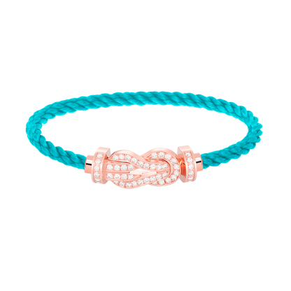 [⭐Lioran]CHANCE LARGE 8 FIGURE BUCKLE FULL DIAMOND BRACELET ROSE GOLD