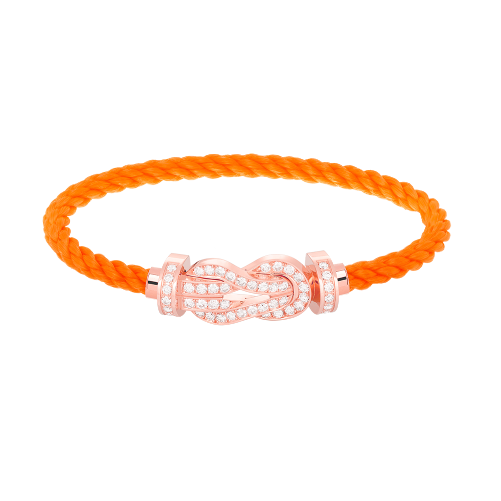 [⭐Lioran]CHANCE LARGE 8 FIGURE BUCKLE FULL DIAMOND BRACELET ROSE GOLD