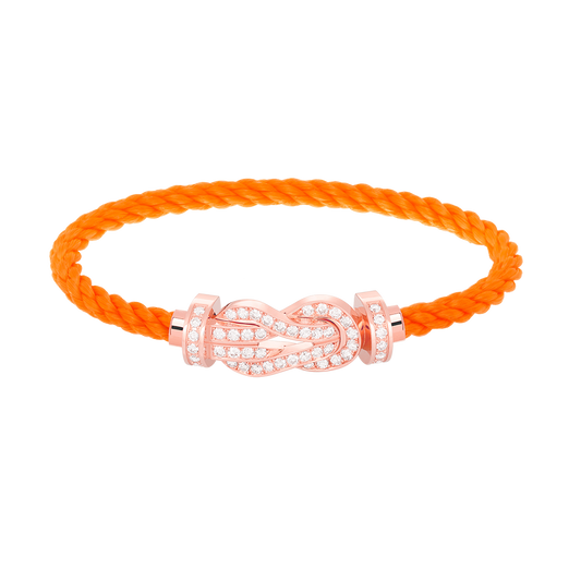[⭐Lioran]CHANCE LARGE 8 FIGURE BUCKLE FULL DIAMOND BRACELET ROSE GOLD