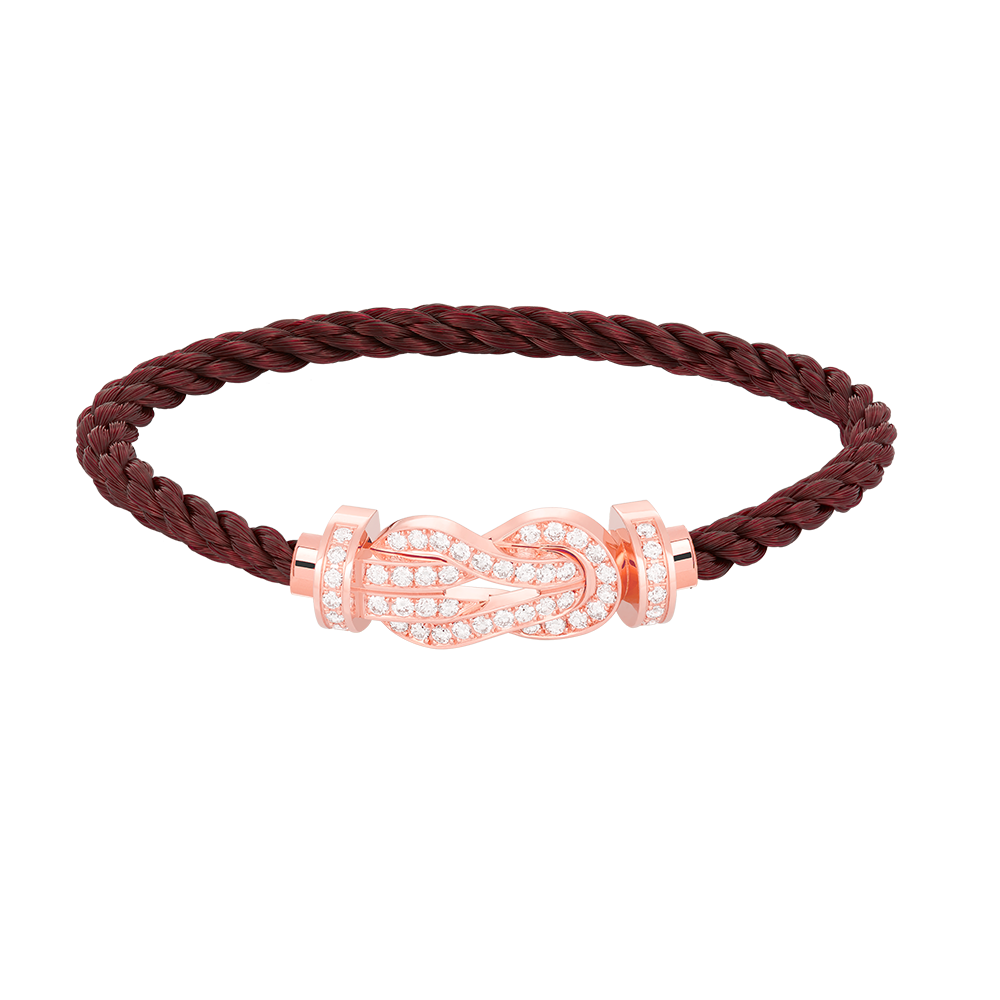 [⭐Lioran]CHANCE LARGE 8 FIGURE BUCKLE FULL DIAMOND BRACELET ROSE GOLD